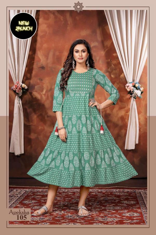 Beauty Queen Apeksha Heavy Rayon Designer Printed Long Kurti